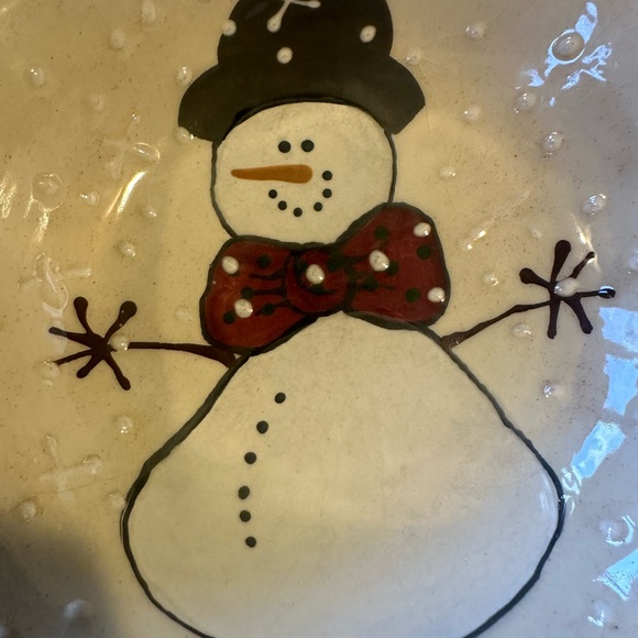 SET OF 2 EXPRESSLY YOURS SNOWMAN HOLIDAY 9” Bowls - Picture 3 of 13